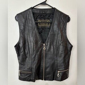 Rem Garson “the second skin” Black Leather Vest Size Large